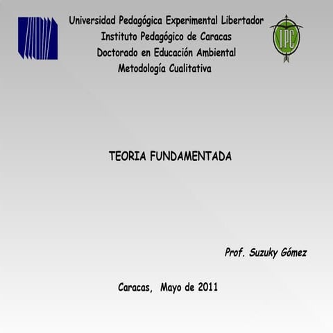 Teoría Fundamentada.