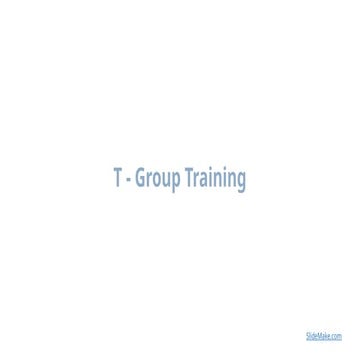 T - Group Training group training ,sensitivity trainng | PPTX