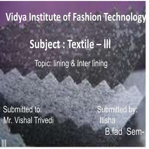 Lining and interlining