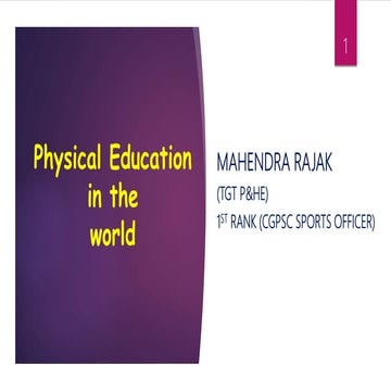 T - Physical Education In The World