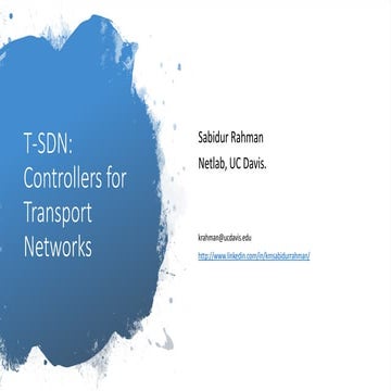 T-SDN Controllers for Transport Network