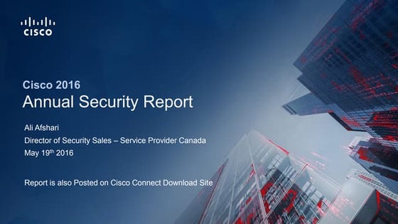 Cisco's 2016 Annual Security report