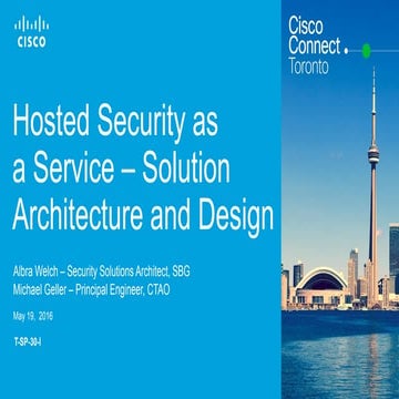 Hosted Security as a Service - Solution Architecture Design