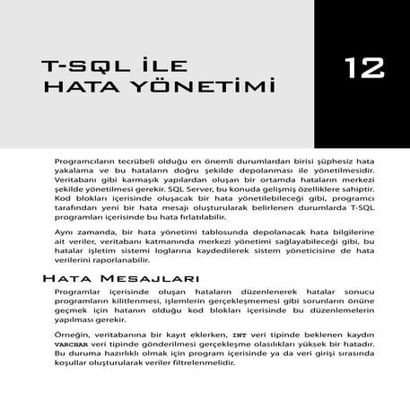 İleri Seviye T-SQL Programlama - Chapter 12