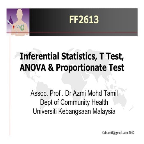 T test and ANOVA