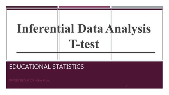 Basics of Educational Statistics (T-test)