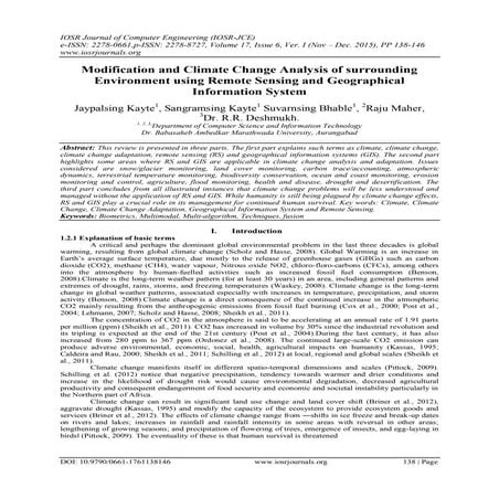 Modification and Climate Change Analysis of surrounding Environment using Rem...