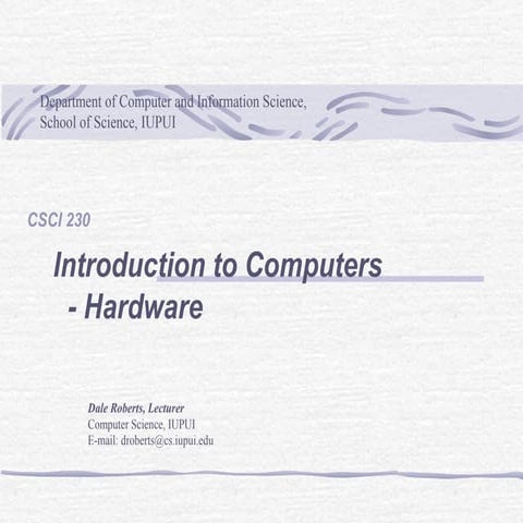 C language computer introduction to the computer hardware | PPT
