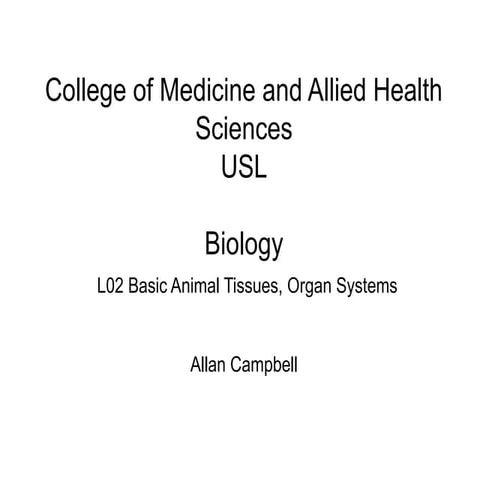 Comprehensive Histology of Animal Tissues: Structure and Function | PPTX