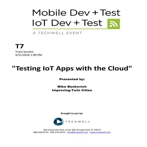 IoT Best Practices: Unit Testing | PPTX