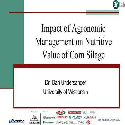 Optimizing Corn Silage Quality and Yield Using Milk2006 Model | PDF