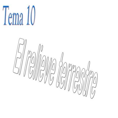 El relieve terrestre