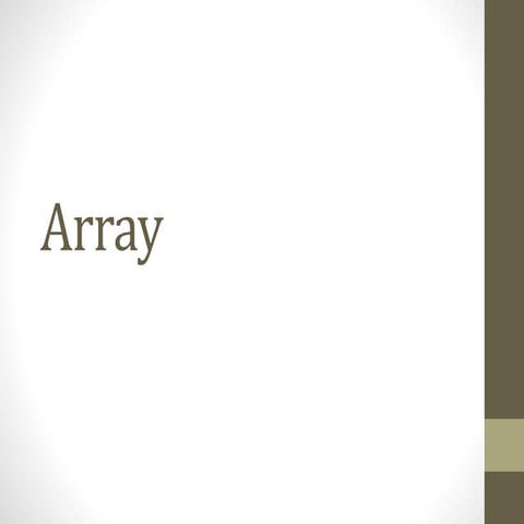 array | PPT
