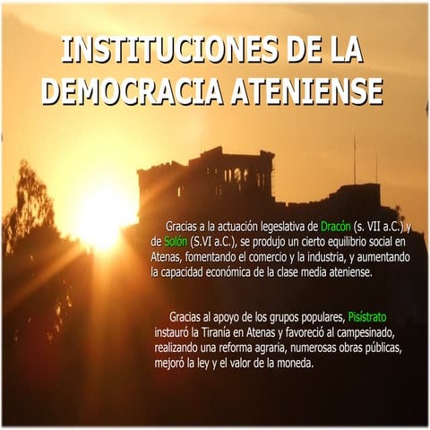 Instituciones De La Democracia Ateniense | PPS