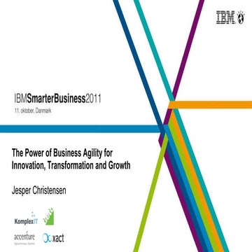 The Power of Business Agility for Innovation, Transformation and Growth