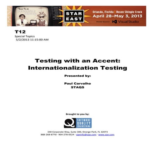 Testing with an Accent: Internationalization Testing