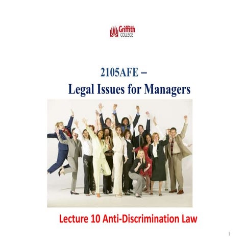T1, 2021 business law   lecture week 10 - anti-discrimination law ppt
