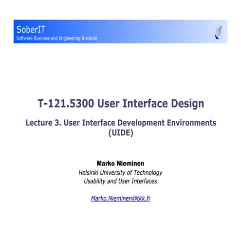 T 121 5300 (2008) User Interface Design 3   Uide