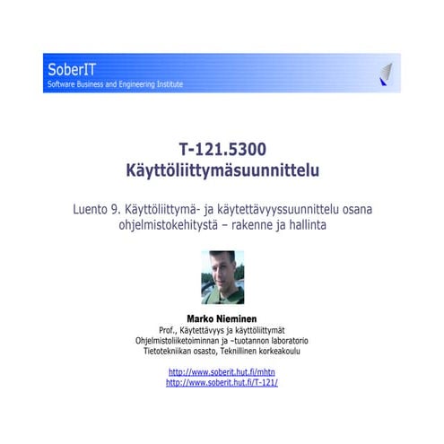 T-121-5300 (2008) User Interface Design 9 - Process