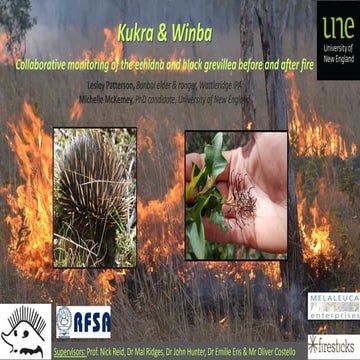 BushfireConf2017 – 12. Collaborative monitoring of two culturally important s...