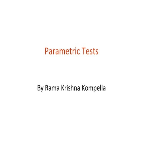 T13 parametric tests