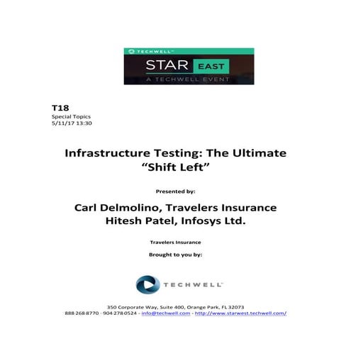 Infrastructure Testing: The Ultimate “Shift Left”