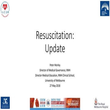 Resuscitation update by Professor Peter Morley