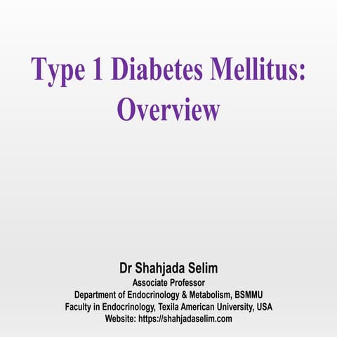 Type 1 diabetes mellitus | PPTX