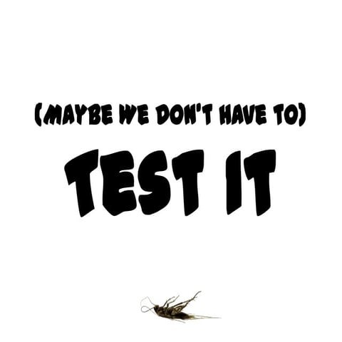 Maybe We Don’t Have to Test It