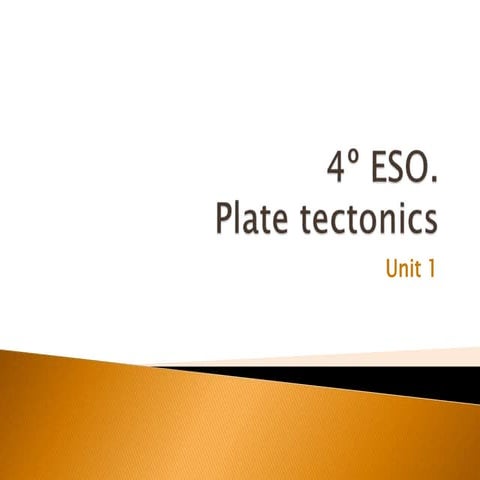4ESO. Unit 1 Plate tectonics.