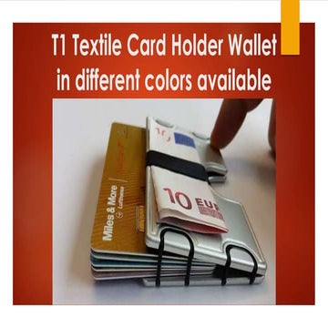 T1 textile card holder wallet in different colors available
