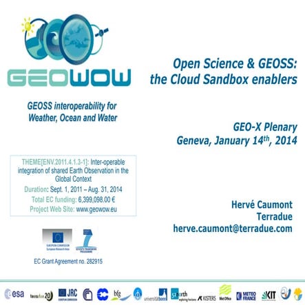 Open Science and GEOSS: the Cloud Sandbox enablers