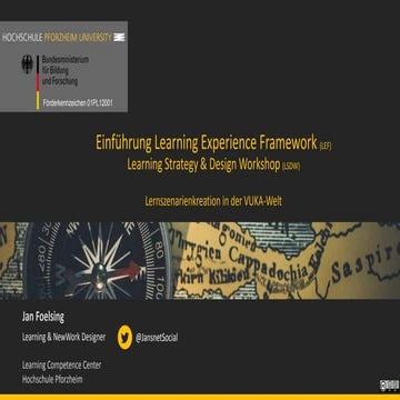 Learning Experience Framework mit der Canvas Methode