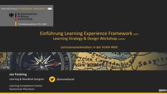 Learning Experience Framework mit der Canvas Methode
