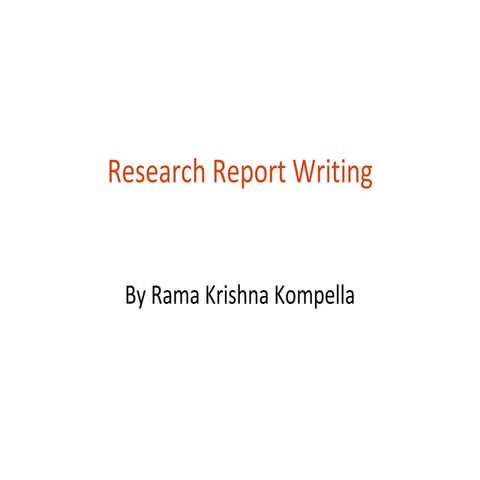 T22 research report writing