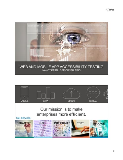Web and Mobile App Accessibility Testing