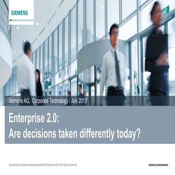 Enterprise 2.0: Are decisions taken differently today?