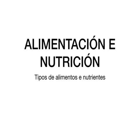 Alimentos e nutrientes