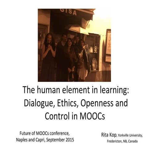 Rita Kop Naples  Capri September 2015 MOOC Federica 