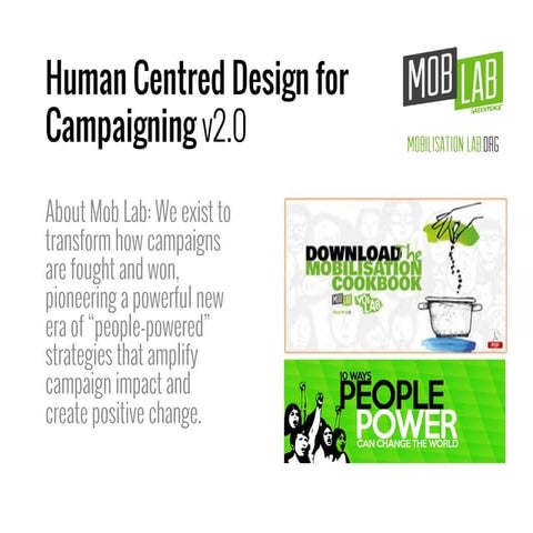 Human Centred Design for Campaigning