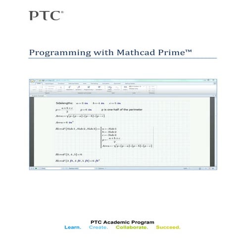 Programming with Mathcad Prime