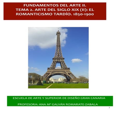 APUNTES FUNDAMENTOS DEL ARTE II. TEMA 2. SIGLO XIX (II)