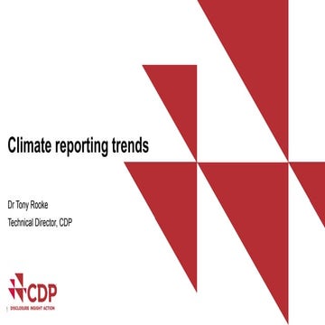 Climate Change & Sustainability Reporting: Core to Business Solutions( Dr Ton...