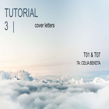 T3 - Cover Letters