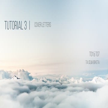 T3 - Cover Letters