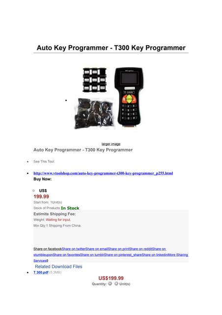T300 key programmer