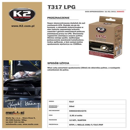 T317 LPG - Antyrecesyjny dodatek do aut zasilanych LPG