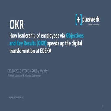 How leadership of employees via Objectives and Key Results (OKR) speeds up th...