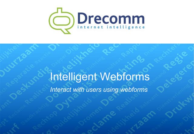 T3CON08 intelligent webforms with Typo3