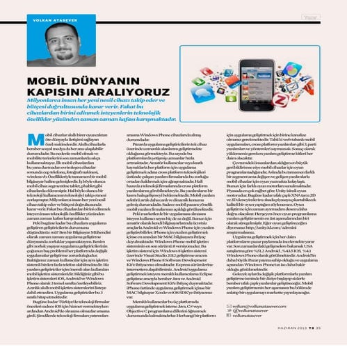 T3 Dergisi Haziran 2013 yazım